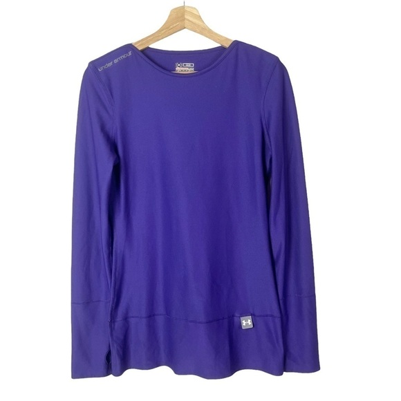 Under Armour Purple All Season Gear Fitted Athletic Long Sleeve T-Shirt M - Picture 1 of 3